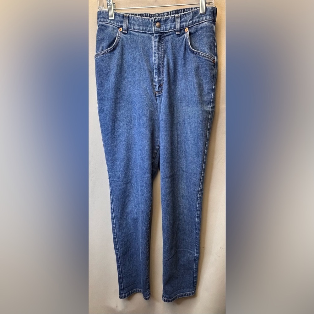 Levi’s Vintage Denim Jeans Back Elastic Waistband High Waisted Tapered Size 14